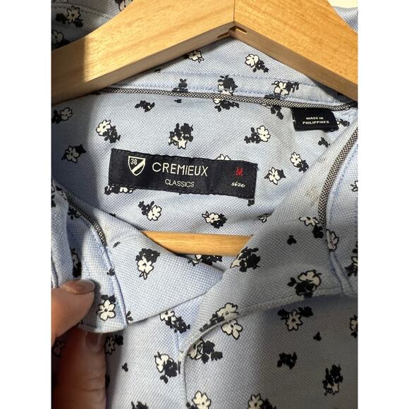 Cremieux Cotton Floral print Polo Medium - Picture 4 of 4